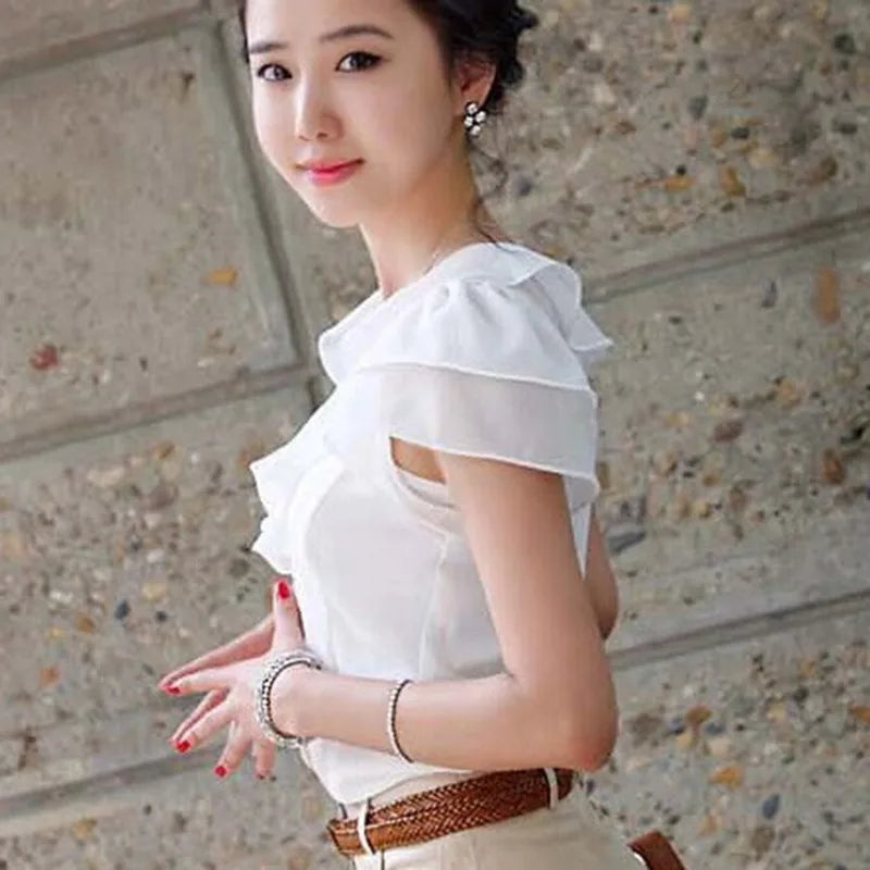 Korean Fashion Women Shirts White Shirt Women Long Sleeve Shirts Tops Office Lady Basic Shirt Blouses Woman Blouse