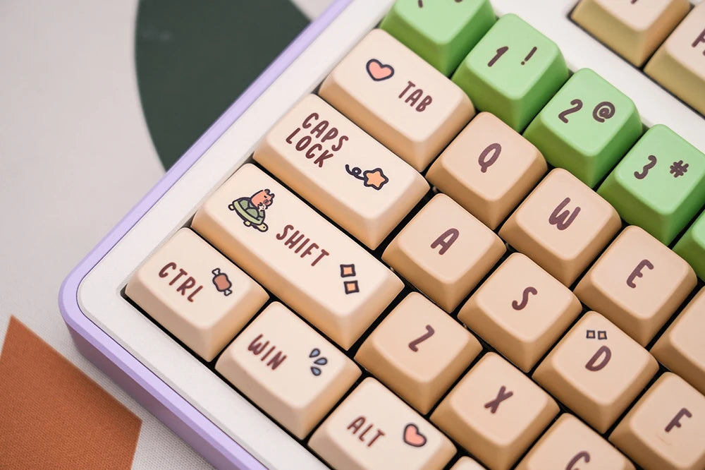 KPREPUBLIC Capybara Keycap Dye Subbed Cute Keycap thick PBT MDA for Mechanical Keyboard 87 tkl 104 ansi xd64 bm60 BM87 BM65