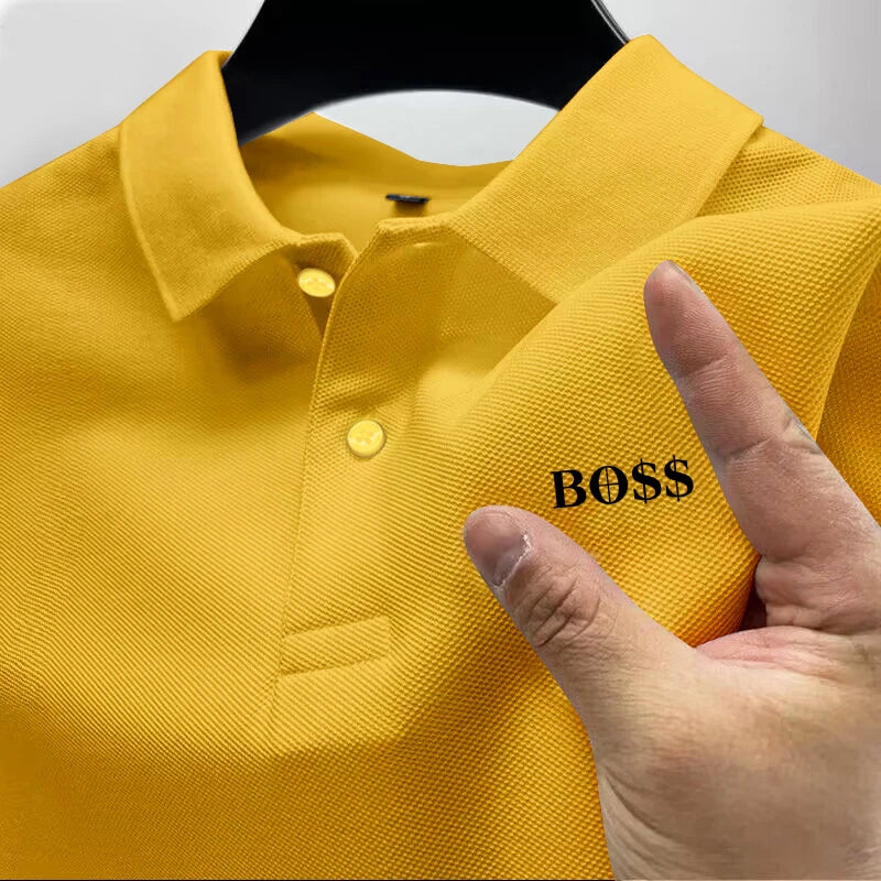 2026 Fashion Men's Multifunctional Business Polo Shirt - Classic Design Suitable for Work and Travel, Multi-Color T-Shirt Top