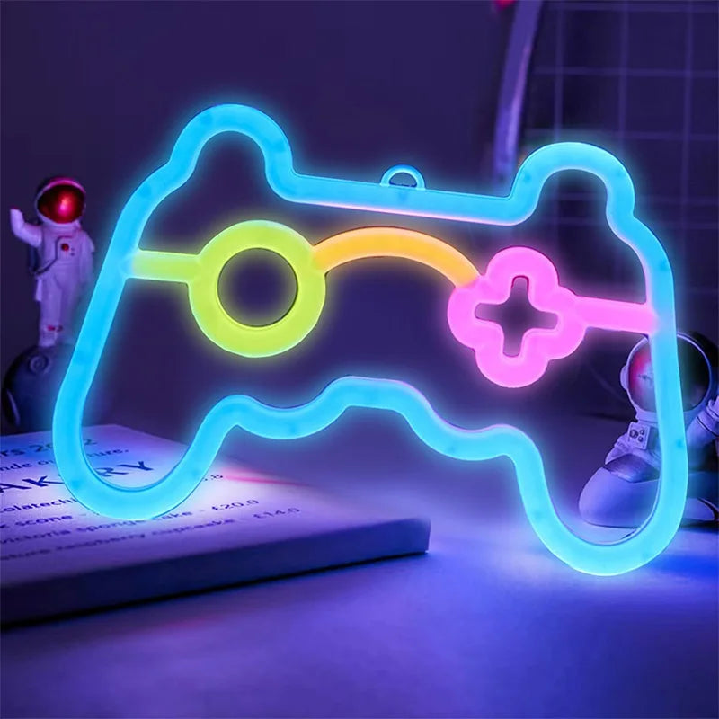 Neon Lights, LED Lights, Gaming Controller Ambient Lights, USB/Battery-Powered, for Holidays, Living Rooms, and Home Decor