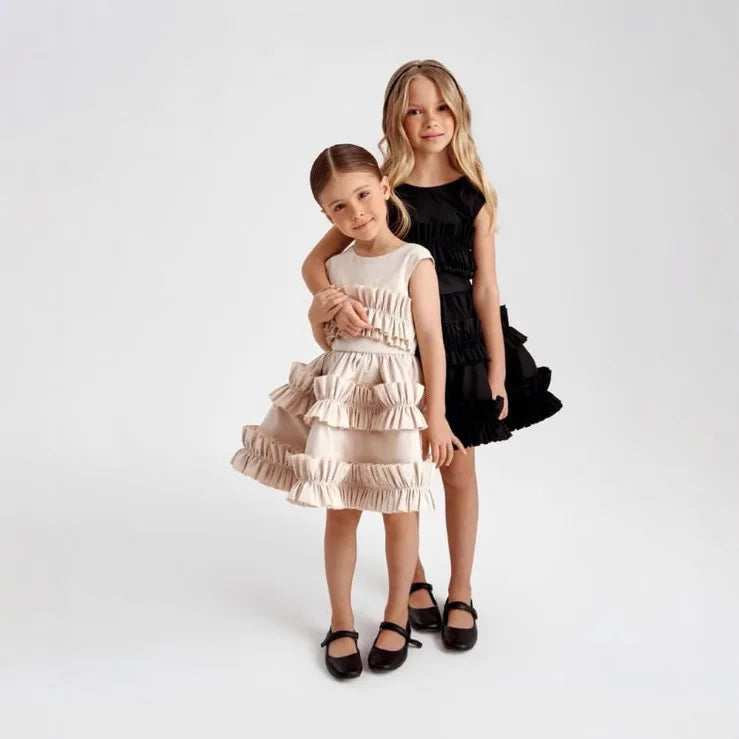 Girls Dress 2025 Spring Autumn Girls Cake Lace Dress Court Vest Dresses for Kids Princess Toddler Cosutme Baby Party Clothing