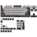 Pudding Keycap Set PBT+PC 125 Key Four Sided Transparent Anime Theme Keycap Compatible with Mechanical Keyboard 61/75/87/104