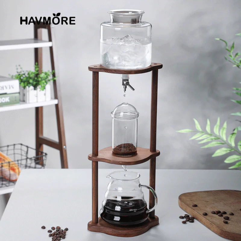 Manual Cold Brewer Glass Drip Coffee Ice Drip Pot 400/600ML Brew Ice Tea Coffee Maker Ice Drip Pot