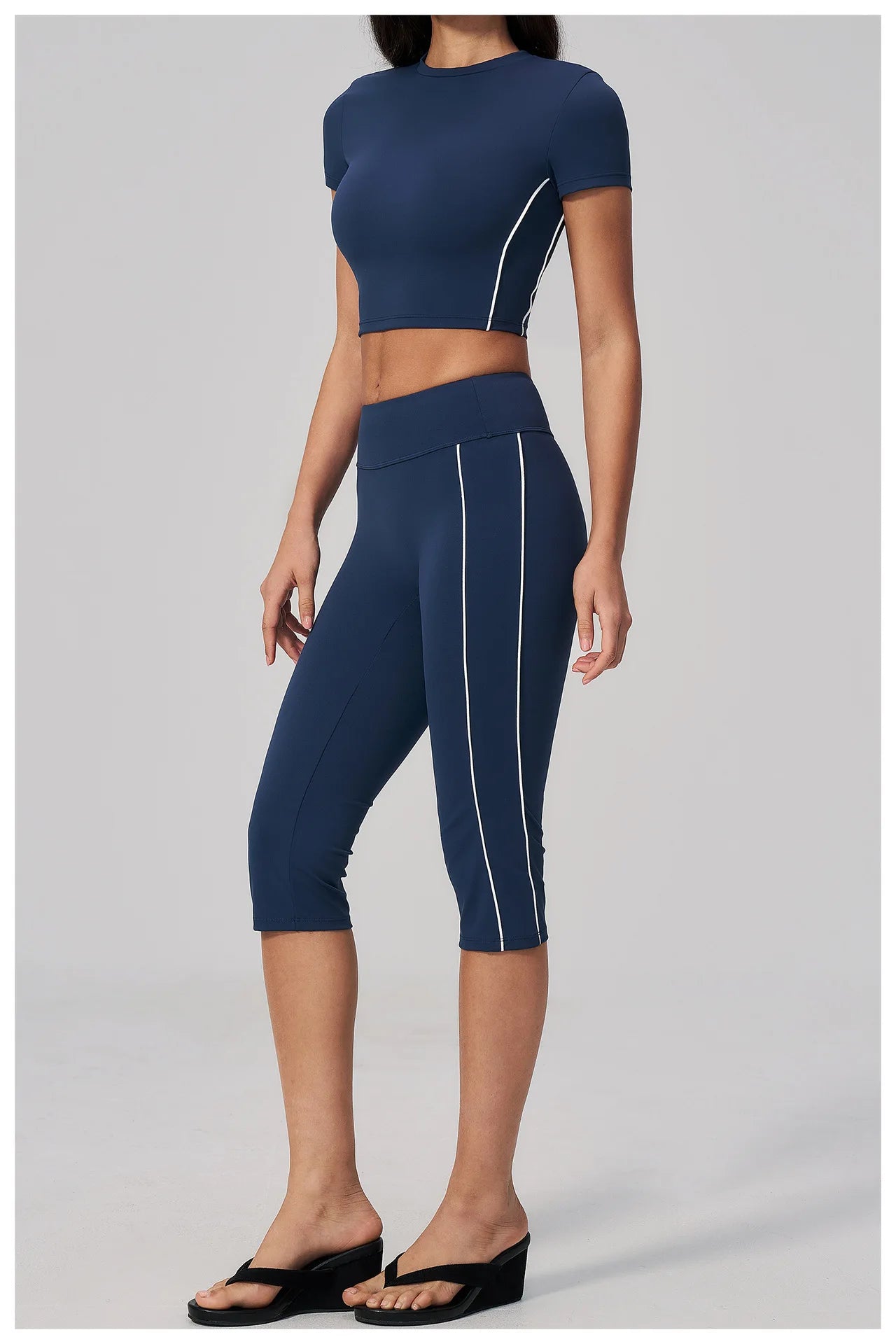 2PCS Yoga Set Women Tracksuit Sports Outfit Gym Set Running Workout Clothes Short Sleeves Sports Bra Athletic Wear Yoga Clothing