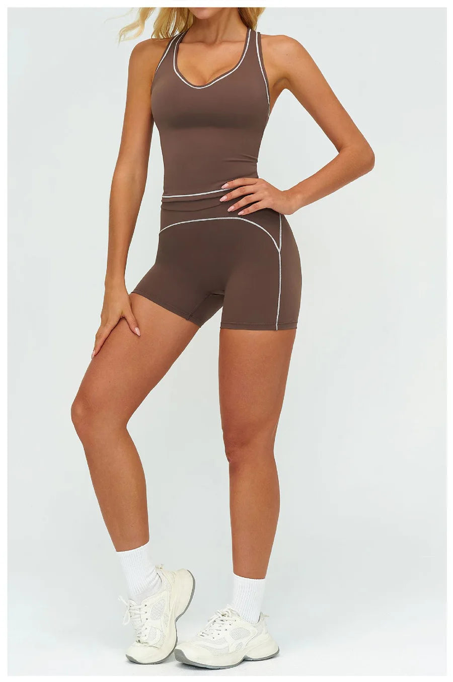 Yoga Set 2PCS Gym Clothes Sportswear Workout Outfits Women Long Sleeve Top Tracksuits Fitness Sports Bra Running Shorts Leggings