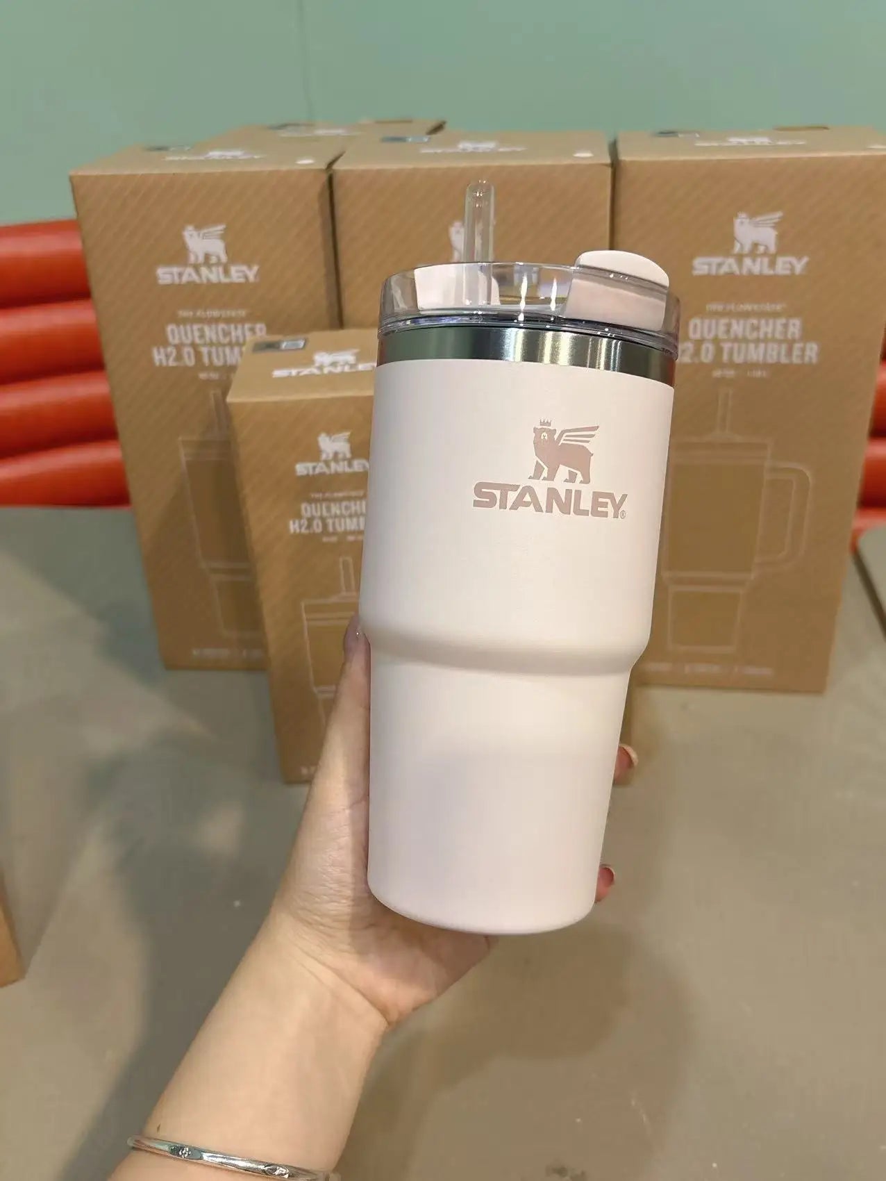 STANLEY ADVENTURE H2.0 20oz Scene Thermal Tumbler Wide Mouth Easy Clean Insulated Water Bottle Lightweight For Mountaineering