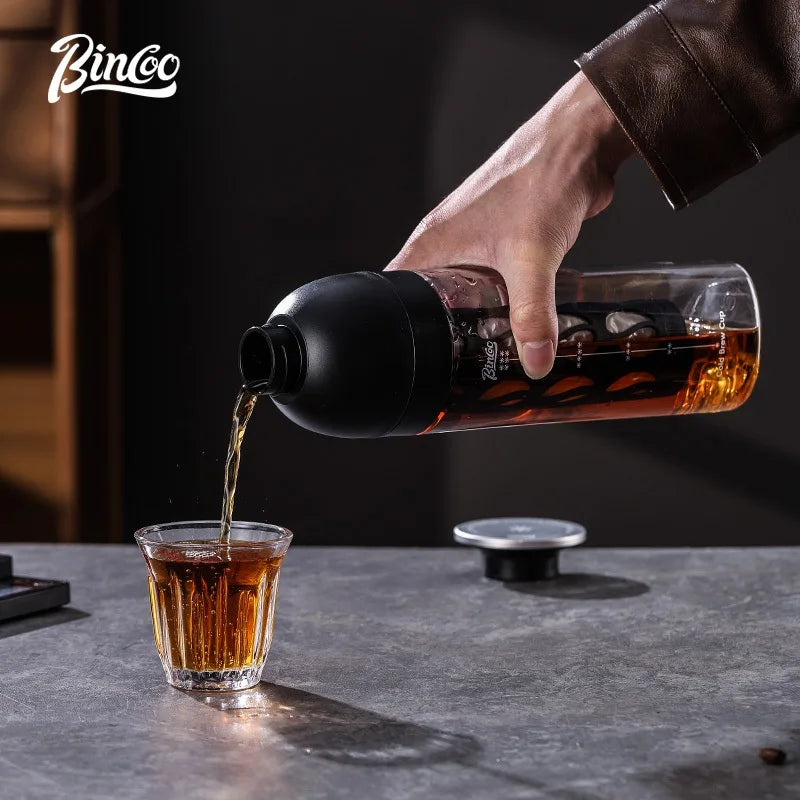 Bincoo Ice World Cold Brew Coffee Cup Portable Cold Steep Bottle Tritan Material Heat Resistant Travel Water Bottle for Home