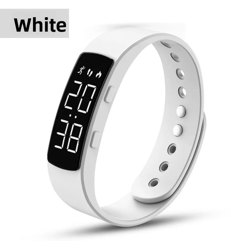 Sports smart bracelet with vibration alarm clock, running pedometer bracelet for male and female students