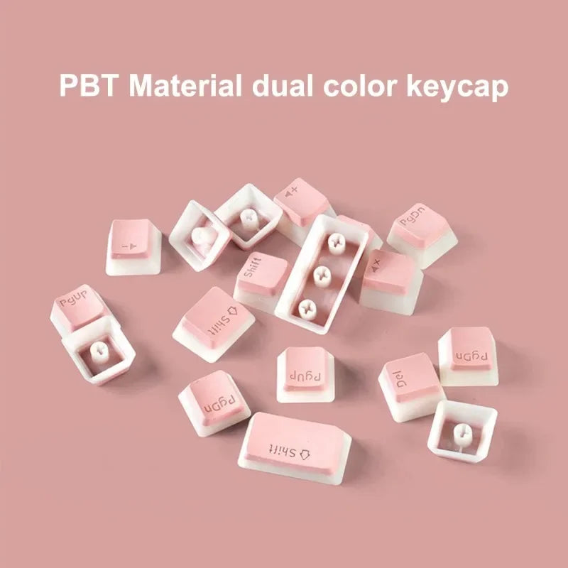 Pudding Keycaps, PBT Shine Through Keycaps 130 Keys Set OEM Profile, for 100%, 75%, 65%, 60% Keyboard for Mechanical Keyboard