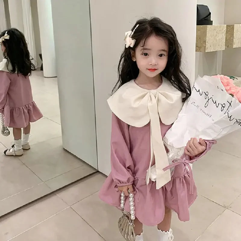 Girls Fashion Pink Princess Dress Kids Summer Puff Sleeve Casual Dresses Children Korean Style Mesh Clothing Gift Lolita Dress