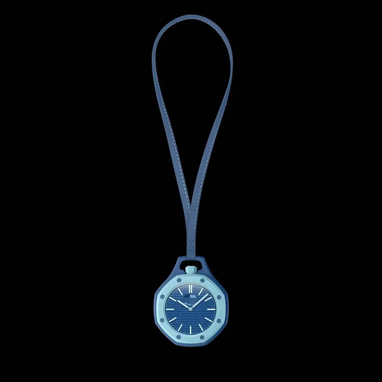 2026 New AP Collaboration Pocket Watch Fashion Quartz Wristwatch Waterproof Leather Strap Pendant Hanging Watch