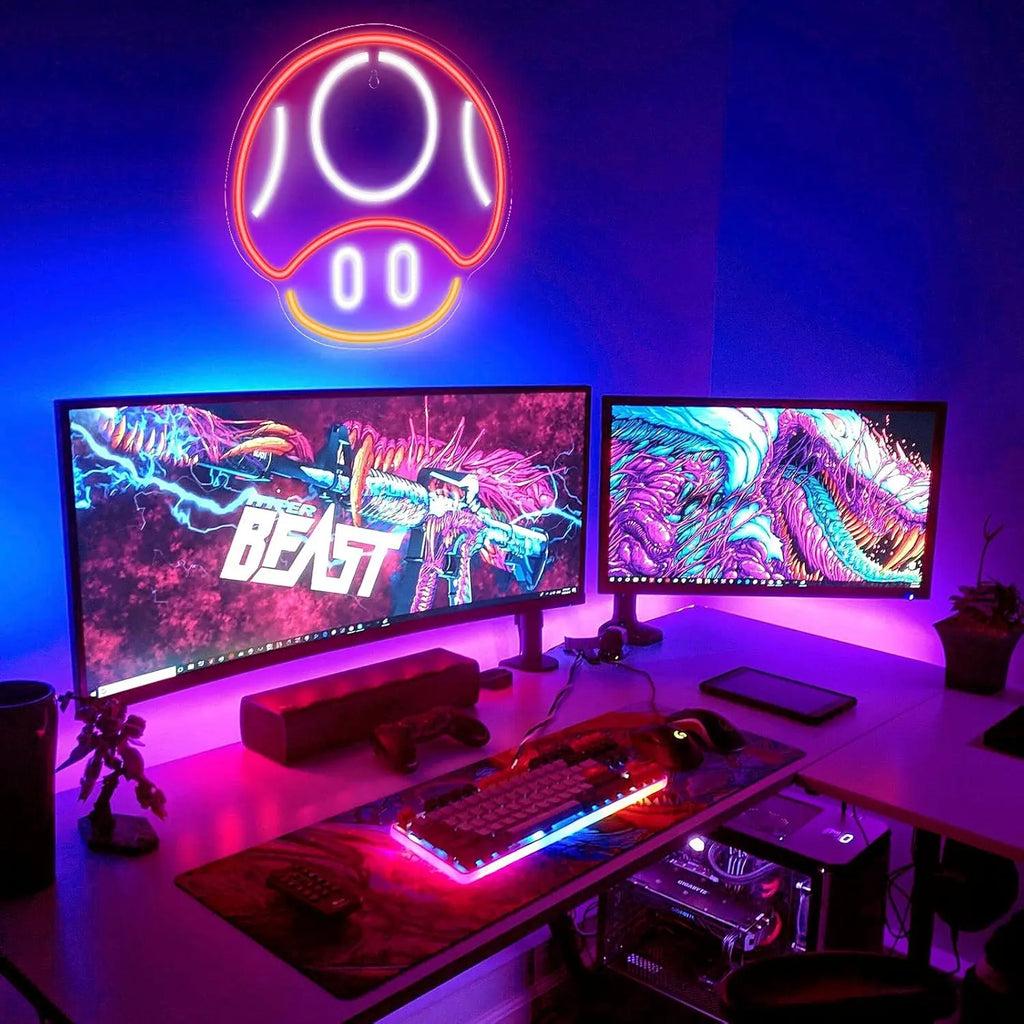 Gaming Neon Signs LED Neon Light Sign Light Up Neon Signs Wall Decor for Game Room Man Cave Bar Decor Store Club Bistro