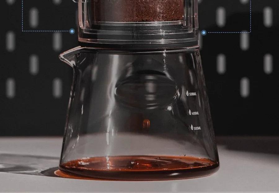 muvna Cold Brew Coffee Maker 600ml Adjustable Water Flow Dripper Iced Coffee Tea Brewer Stainless Steel Filter Home Barista Tool