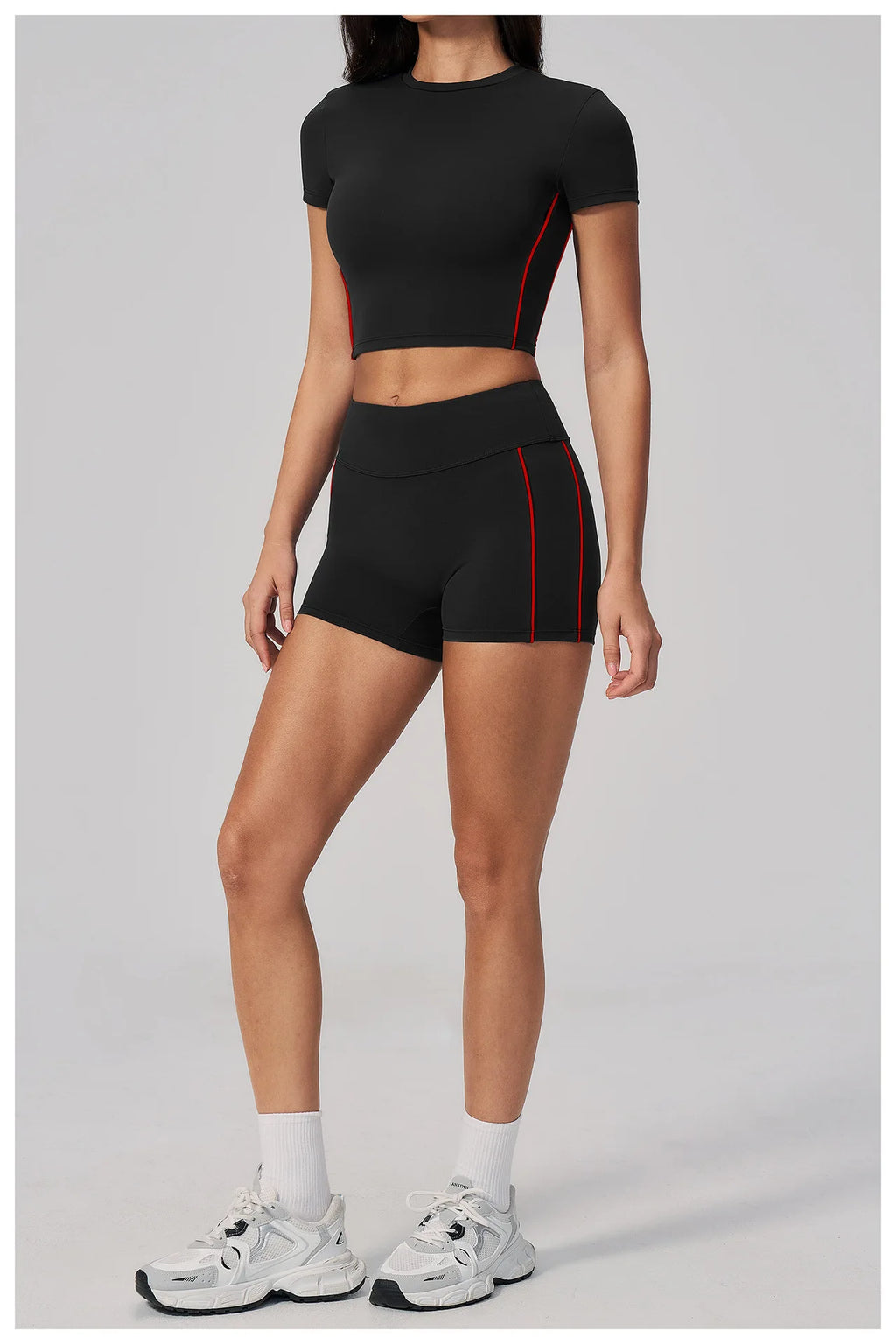 2PCS Yoga Set Women Tracksuit Sports Outfit Gym Set Running Workout Clothes Short Sleeves Sports Bra Athletic Wear Yoga Clothing
