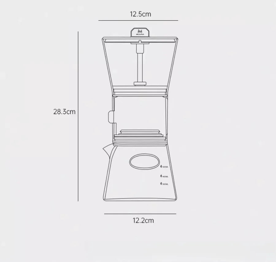 muvna Cold Brew Coffee Maker 600ml Adjustable Water Flow Dripper Iced Coffee Tea Brewer Stainless Steel Filter Home Barista Tool