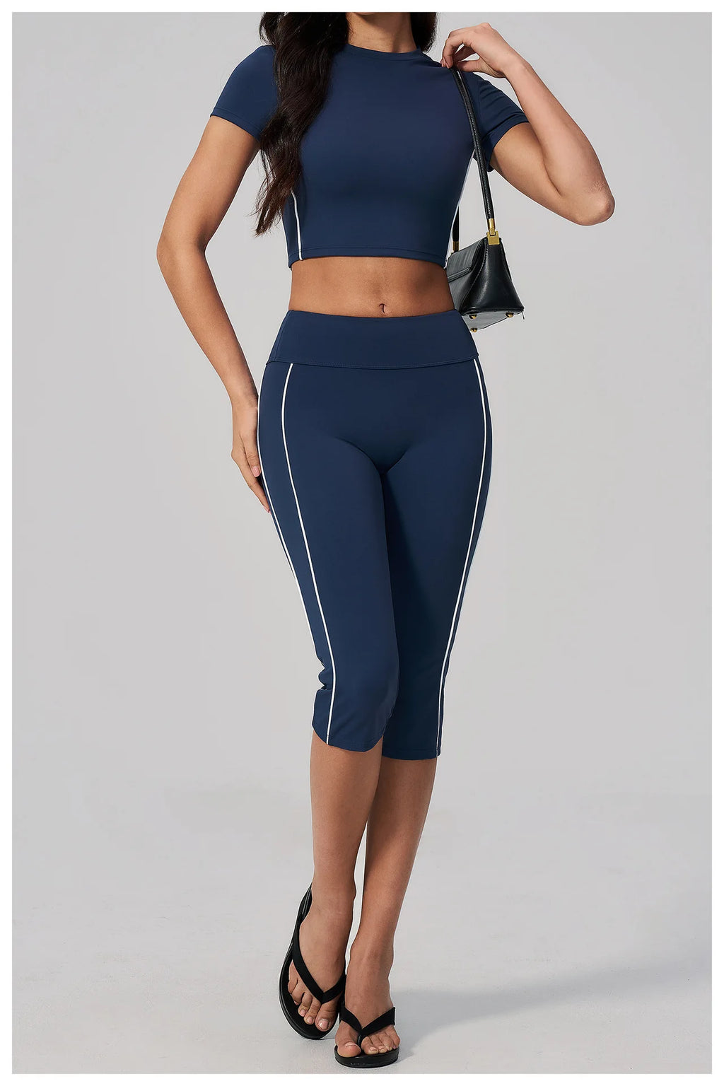 2PCS Yoga Set Women Tracksuit Sports Outfit Gym Set Running Workout Clothes Short Sleeves Sports Bra Athletic Wear Yoga Clothing