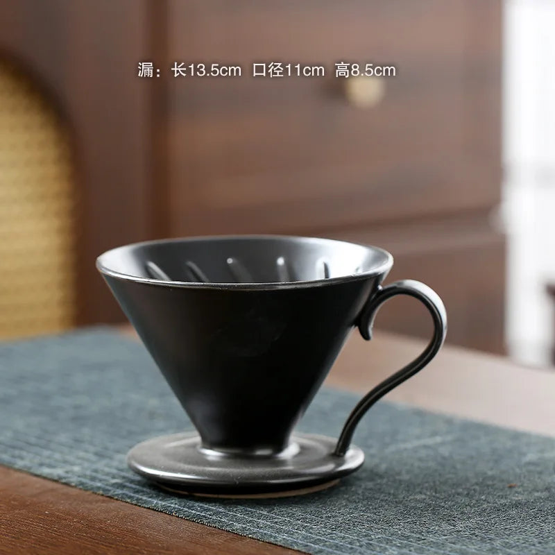 Ceramic V60 Coffee Dripper Funnel Large Capacity Sharing Pot Hand Pour Tool