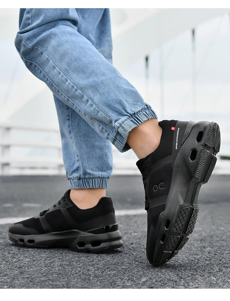 New Men's Lightweight Running Shoes with Breathable Mesh Soft Sole and Shock Absorption, Training and Jogging Shoes