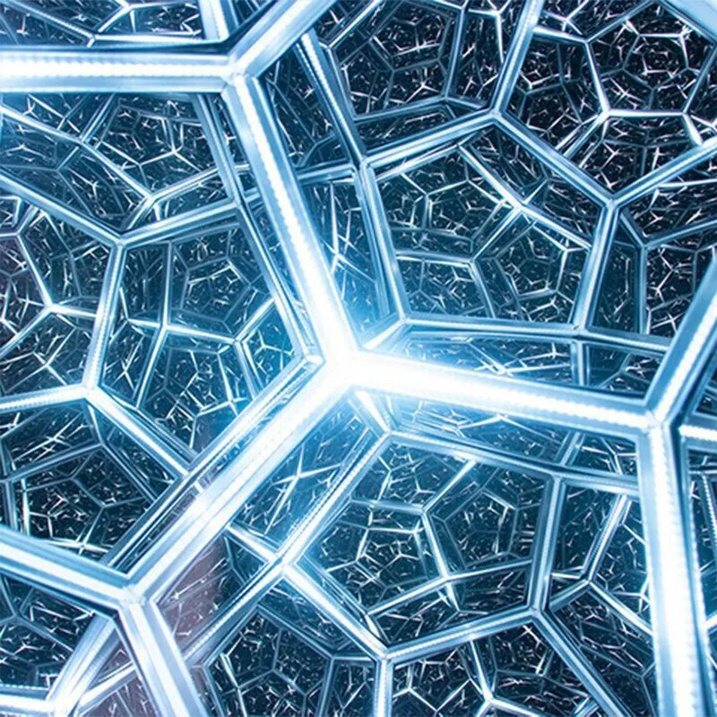 Infinity Dodecahedron Gaming Light 3D Cube Light Desk Cool RGBW Led Table Lamp for Bedroom Gaming Room Decor Led Night Lights