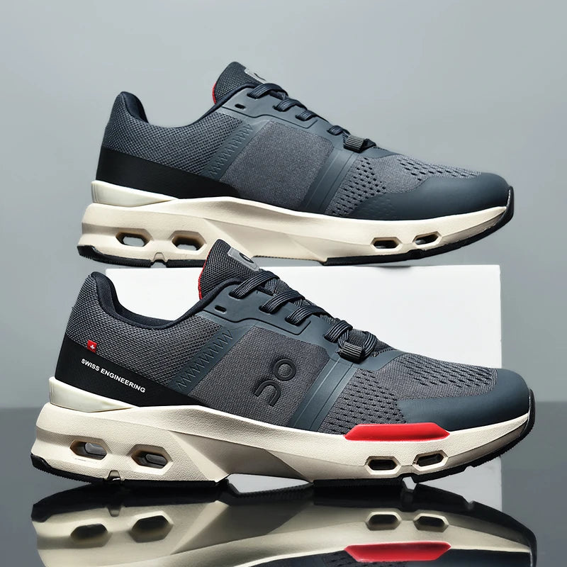 New Men's Lightweight Running Shoes with Breathable Mesh Soft Sole and Shock Absorption, Training and Jogging Shoes