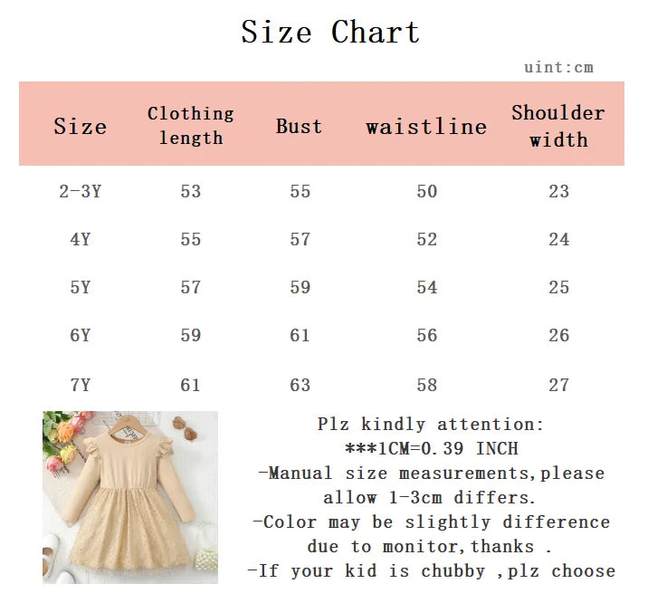 Girl Elegant  Temperament Dress Solid Color Star Chiffon Fashiona Dress for 1-6 Year old Girls  Spring  Autumn Party Dress