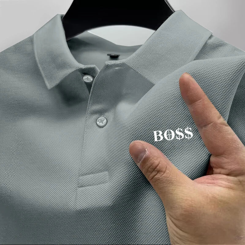 2026 Fashion Men's Multifunctional Business Polo Shirt - Classic Design Suitable for Work and Travel, Multi-Color T-Shirt Top