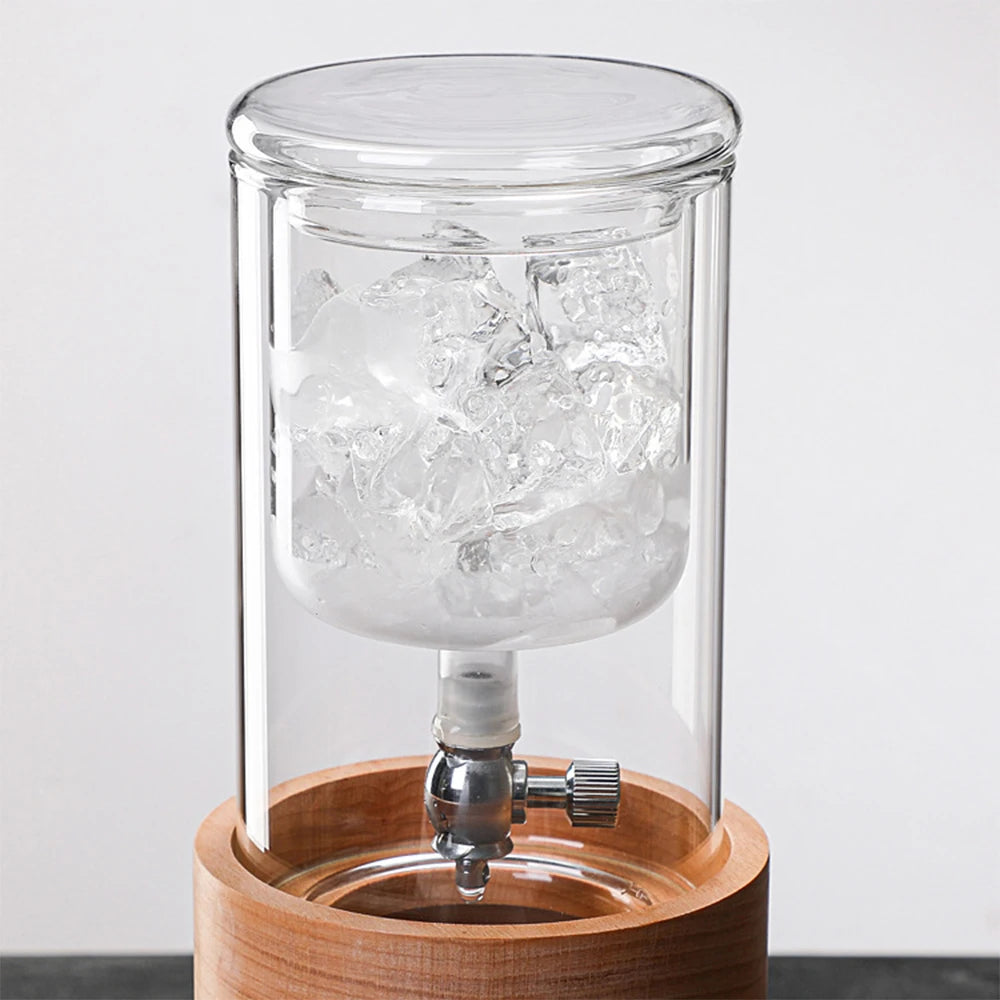 Glass Cold Brew Coffee Pot Glass Coffee Tools Double Layer Ice Drip Hand Brew Coffee Pot Set Barista Accessories