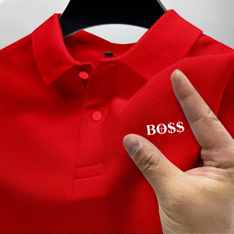 2026 Fashion Men's Multifunctional Business Polo Shirt - Classic Design Suitable for Work and Travel, Multi-Color T-Shirt Top