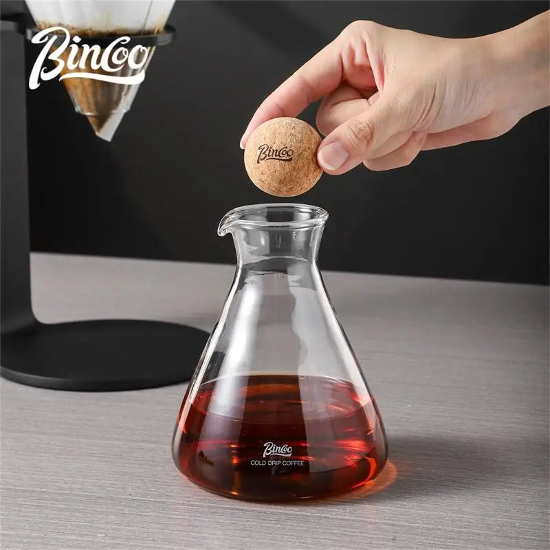 BINCOO L-Shaped Cold Brew Coffee Dripper Cold Brew Drip Coffee Maker Ice Brew Drip-Style Low-Temperature Slow-Brewed Coffee