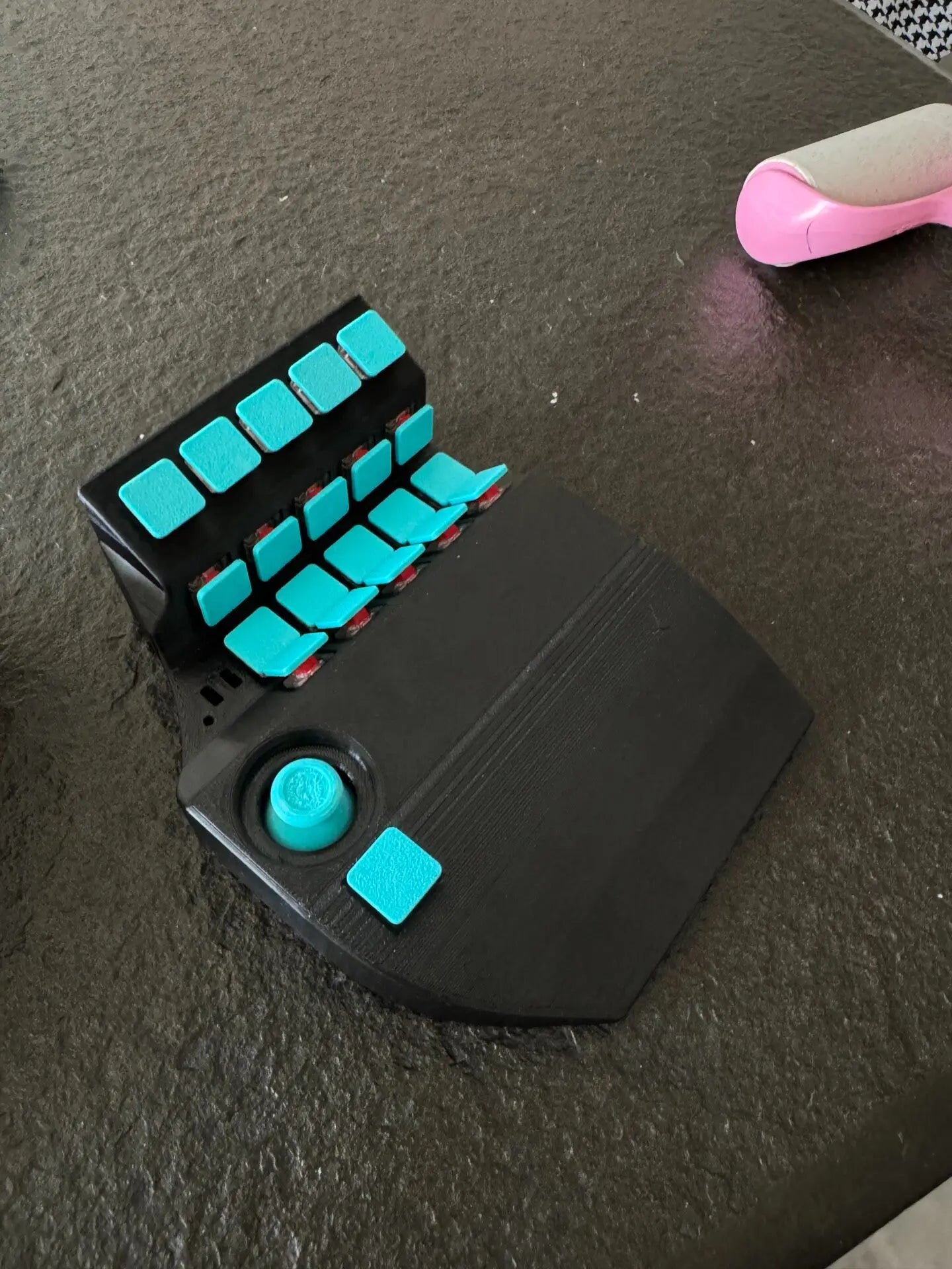 NEW One Hand Curved Gaming Keyboard Custom Wired Welding Joystick QMK Ergonomics Change Keys Online for Gaming Teclado