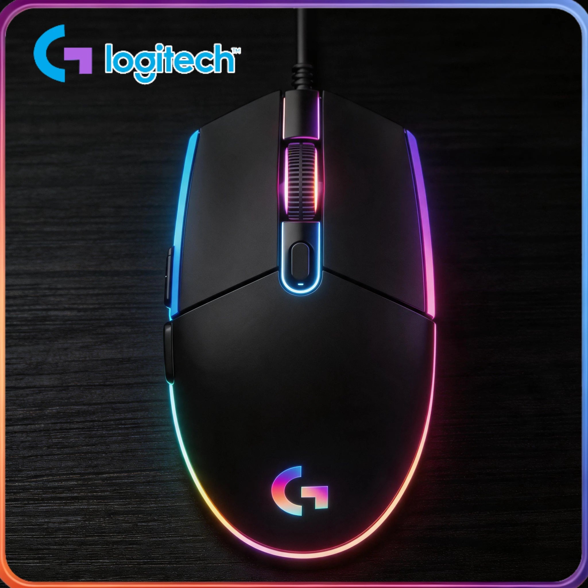 The G102/G203 with LIGHTSYNC lighting effect, featuring a resolution of 8000 DPI, offers smooth and responsive gaming experience