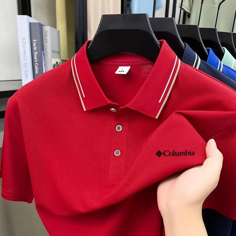 High end brand 2026 hot selling new classic letter embroidered breathable polo shirt fashionable men comfortable casual shorttop