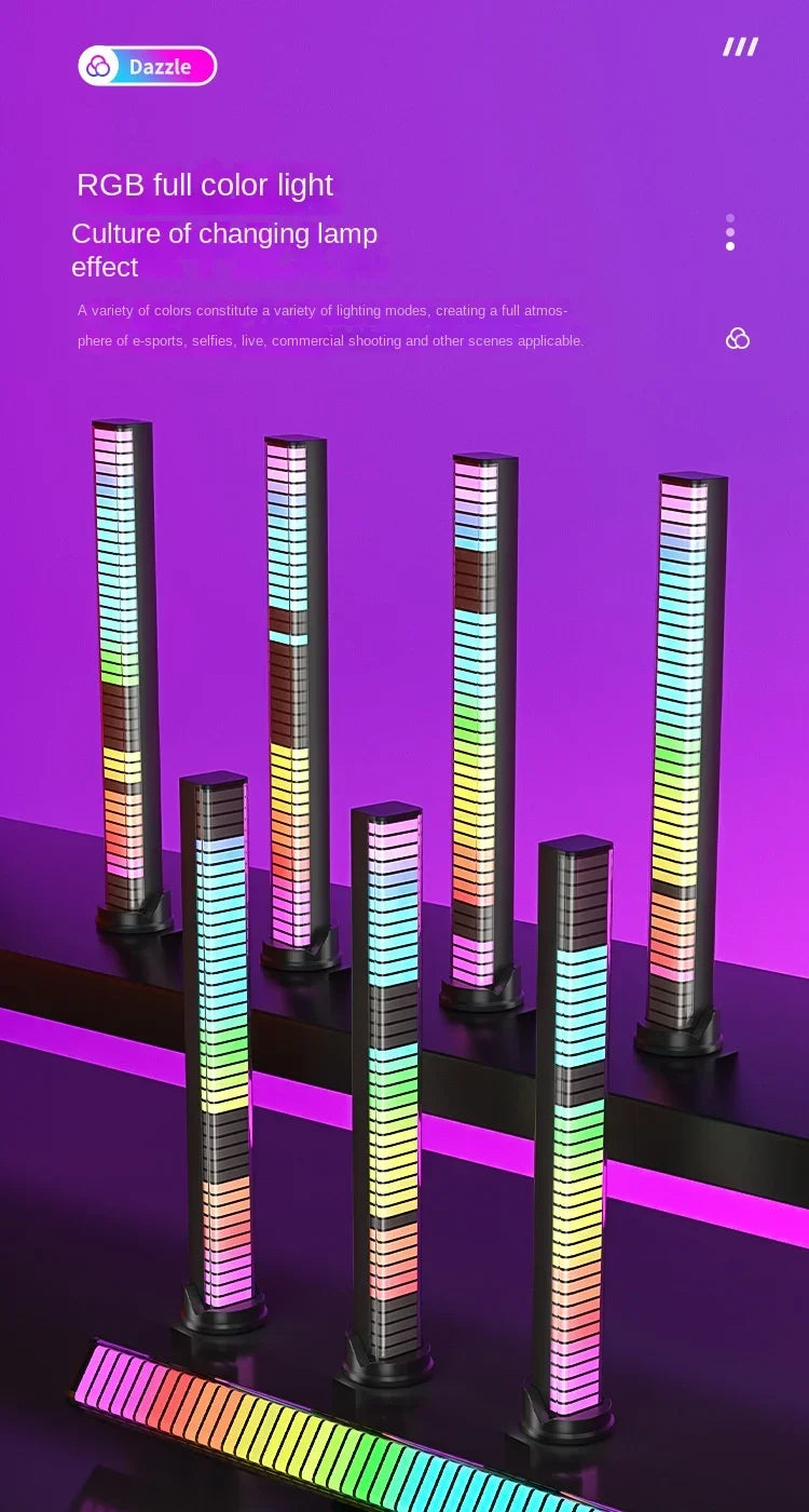 LED Rhythm Gaming Ambient Light Sound Control Light Smart APP Control Music Rhythm Ambient Light Desktop Decoration