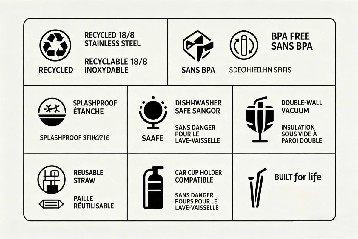 STANLEY ADVENTURE H2.0 20oz Scene Thermal Tumbler Wide Mouth Easy Clean Insulated Water Bottle Lightweight For Mountaineering
