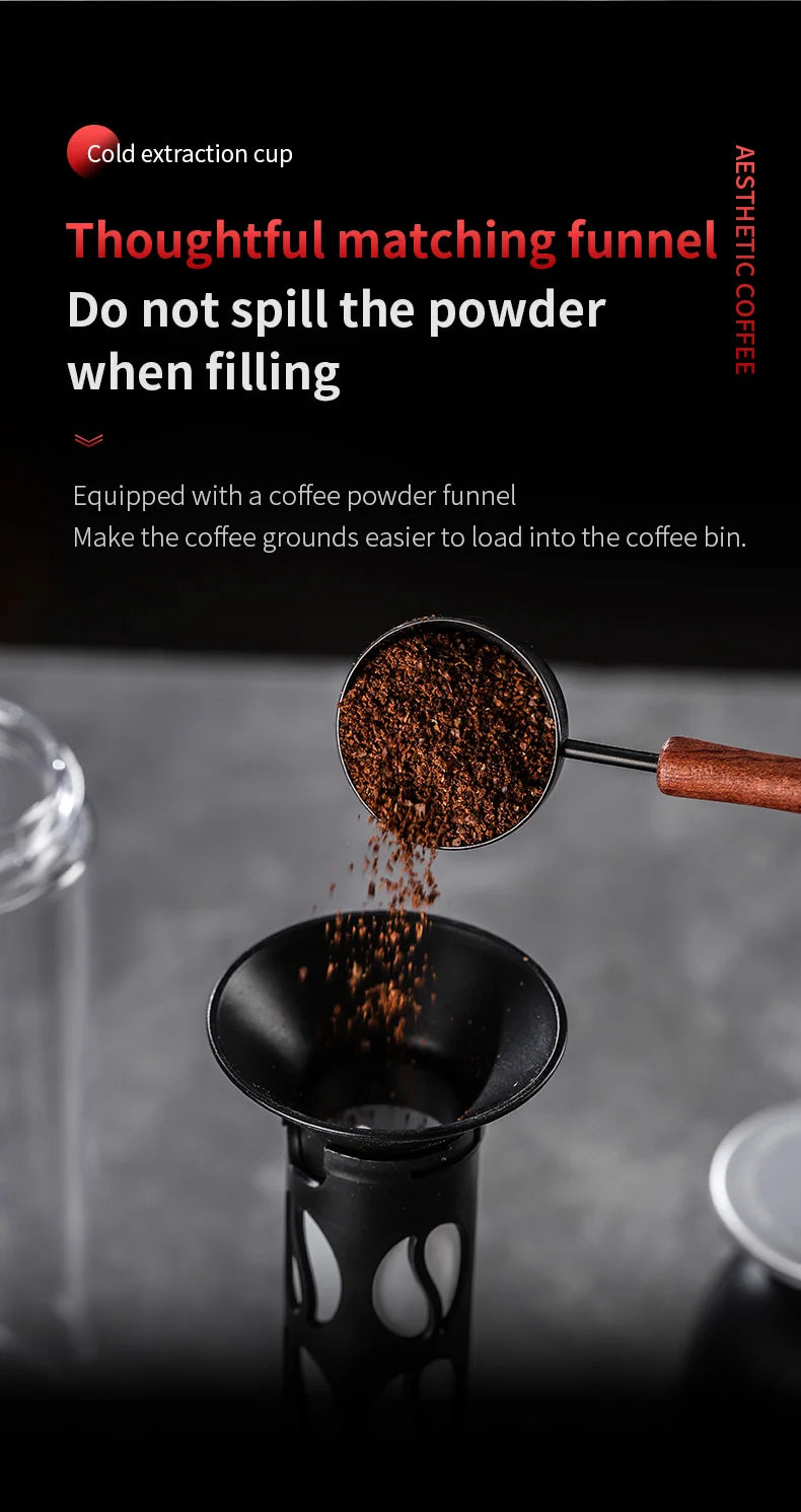 Bincoo Ice World Cold Brew Coffee Cup Portable Cold Steep Bottle Tritan Material Heat Resistant Travel Water Bottle for Home
