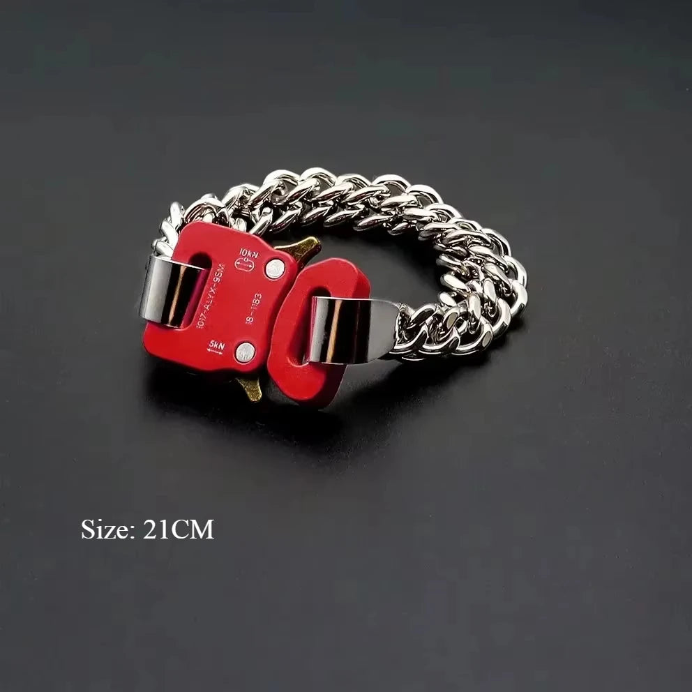Unisex Street Fashion Trend 1017 ALYX 9SM Functional Bracelet Gift Box Packaging Open Buckle Men Women ALYX Accessories