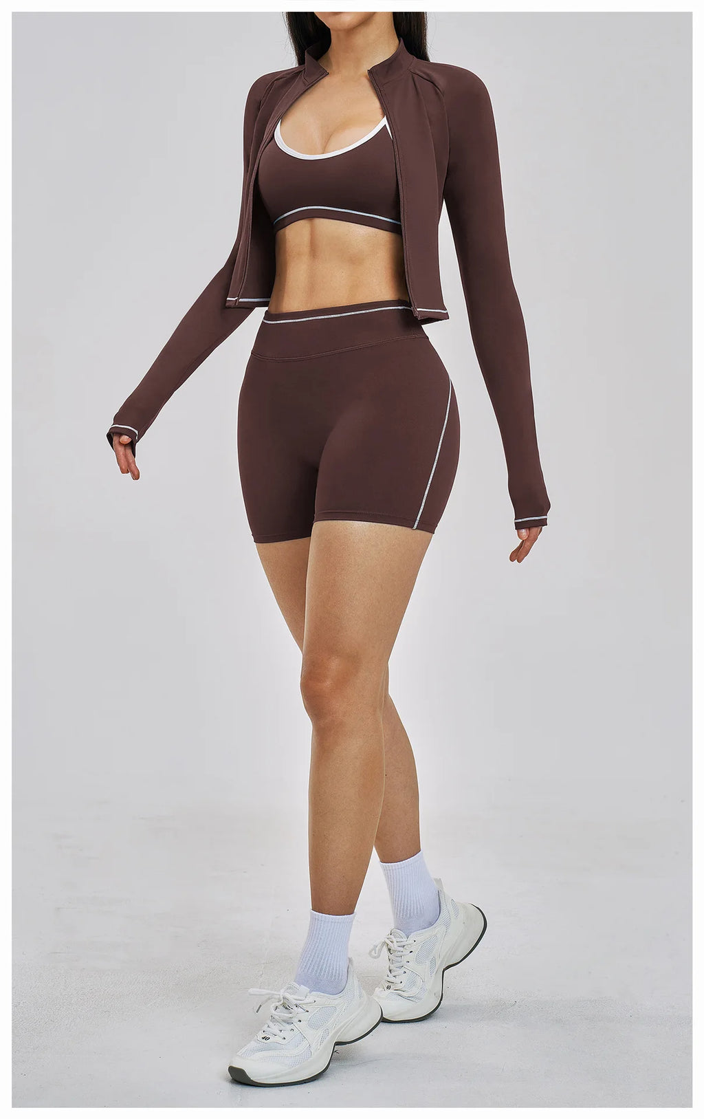 3PCS Yoga Suit Women Tracksuit Sports Outfits Gym Set Running Workout Clothes Long Sleeve Sports Bra Athletic Wear Yoga Clothing