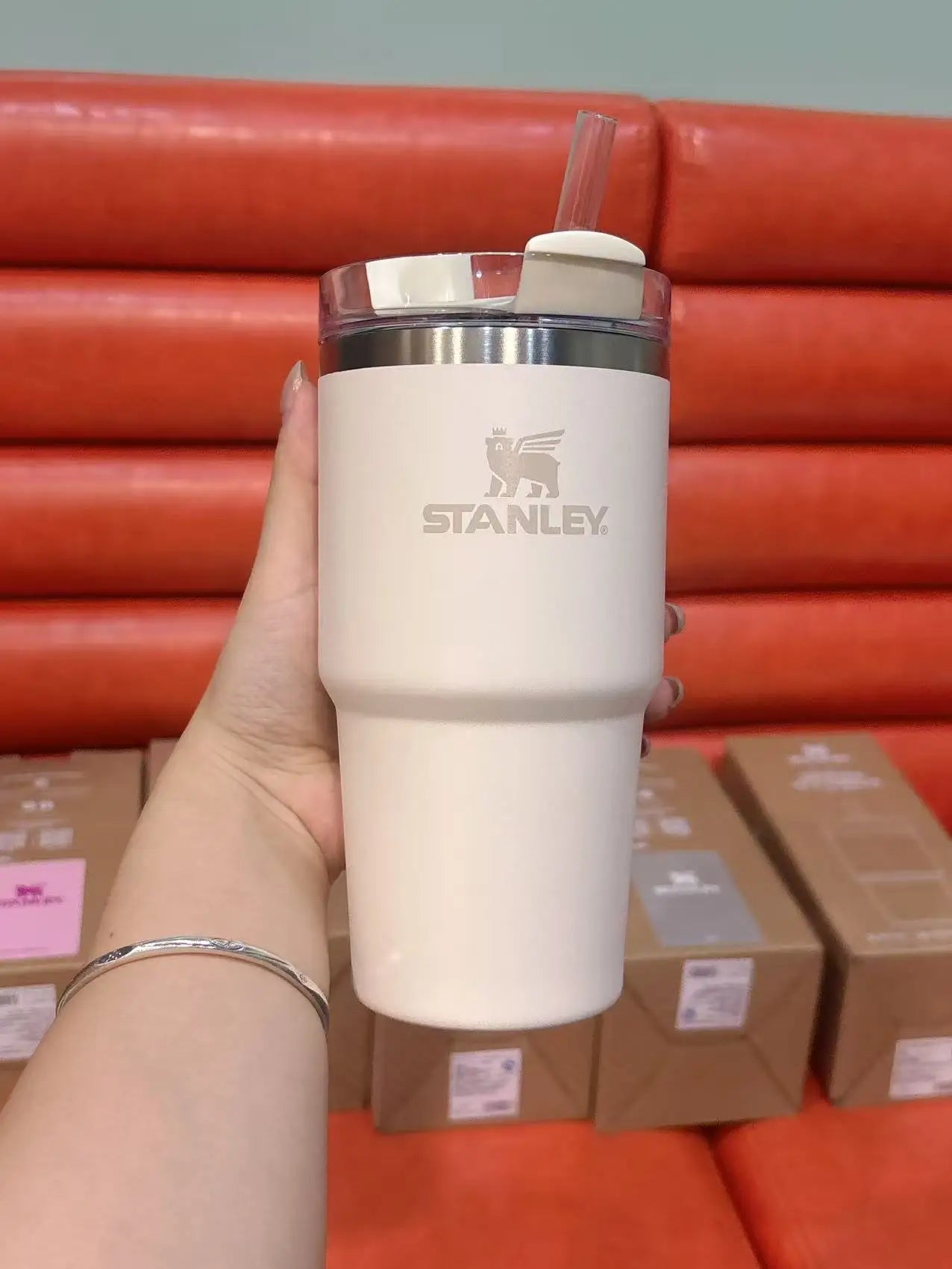 STANLEY ADVENTURE H2.0 20oz Scene Thermal Tumbler Wide Mouth Easy Clean Insulated Water Bottle Lightweight For Mountaineering