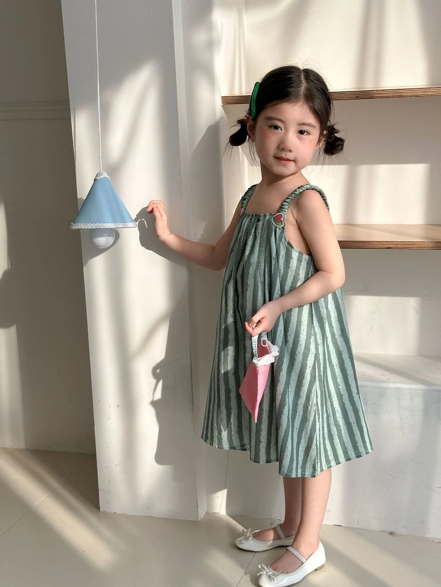 Children Clothes 2025 Summer New Cotton Stripe Baby Girl Suspender Dress Or Boy's Suit Brother And Sister Clothes