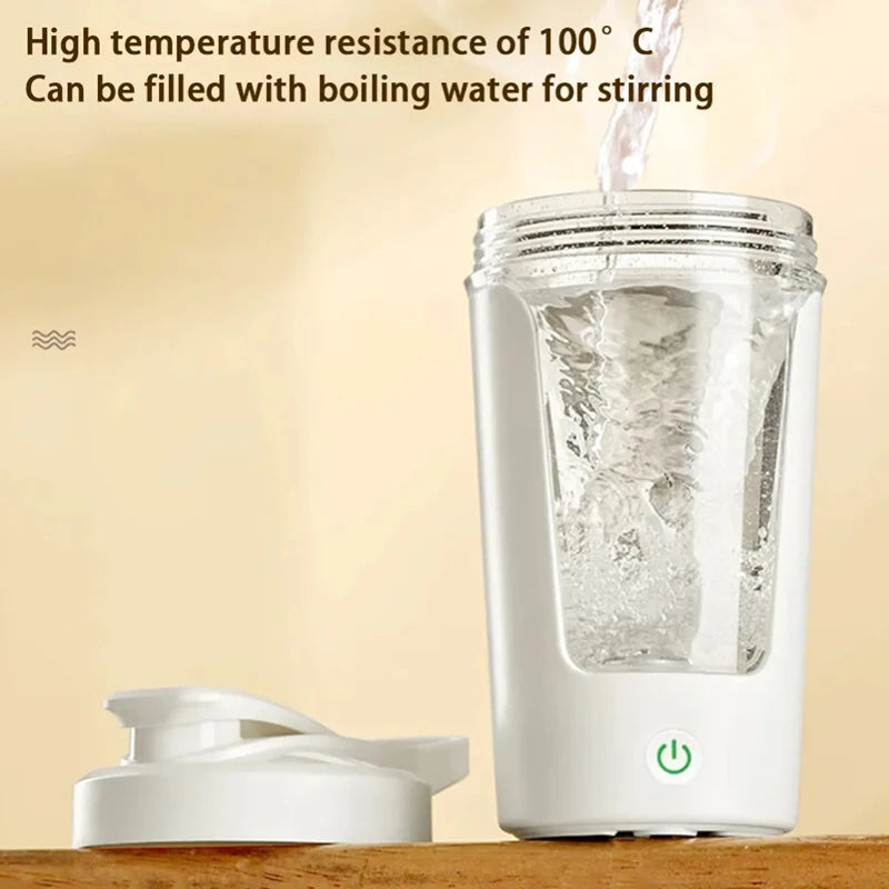 450ml Protein Shaker Bottle Portable USB Charging Fitness Blender Cup Meal Replacement Mixer Bottle for Home Gym Rechargeable