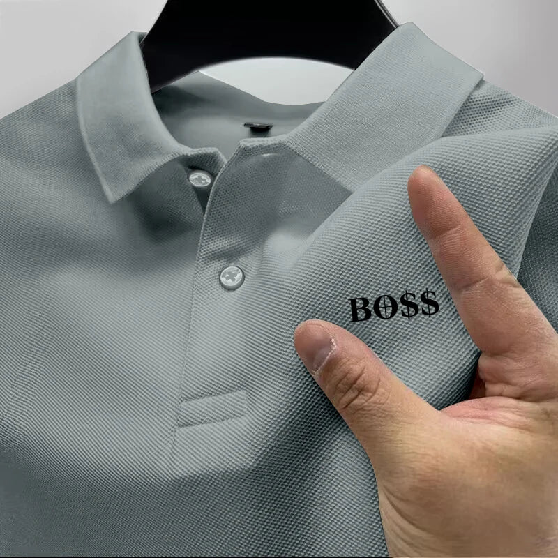 2026 Fashion Men's Multifunctional Business Polo Shirt - Classic Design Suitable for Work and Travel, Multi-Color T-Shirt Top