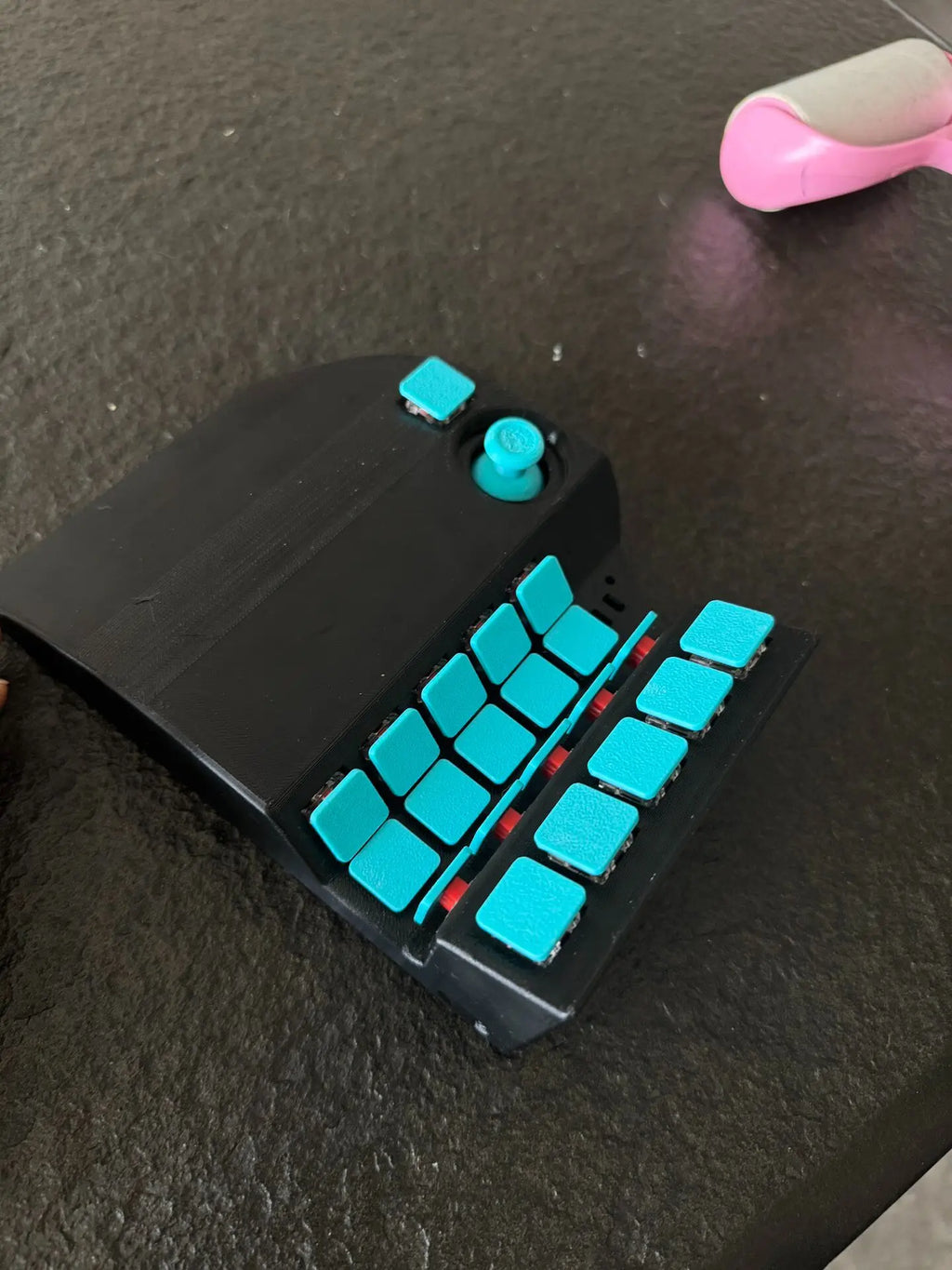 NEW One Hand Curved Gaming Keyboard Custom Wired Welding Joystick QMK Ergonomics Change Keys Online for Gaming Teclado