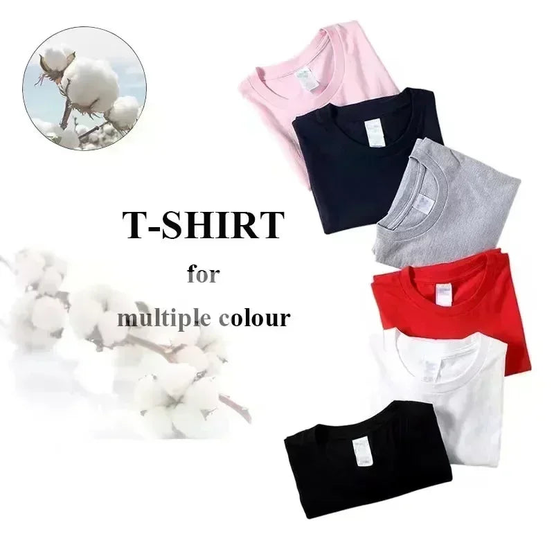 new style Fashionable Bestseller - Loose-Fitting Round-Neck Summer Cotton T-Shirt for Men and Women, Stylish and Breathable Top