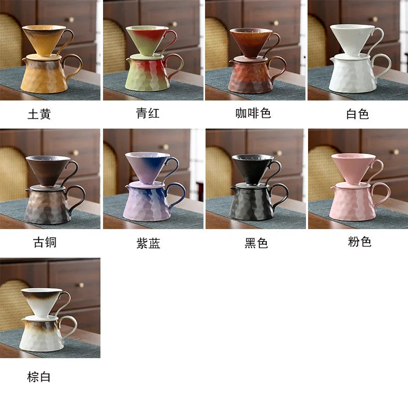 Ceramic V60 Coffee Dripper Funnel Large Capacity Sharing Pot Hand Pour Tool