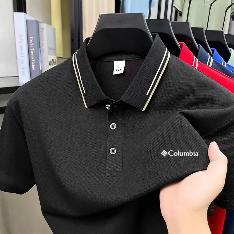 High end brand 2026 hot selling new classic letter embroidered breathable polo shirt fashionable men comfortable casual shorttop
