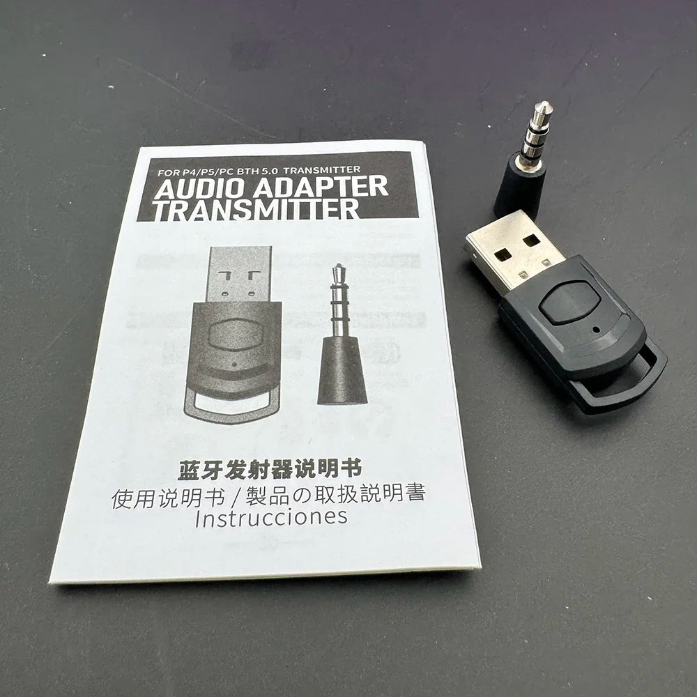 Game Console Headset Bluetooth-compatible Audio Transmitter Wireless Headphone Adapter Receiver For PS4 PC Gaming Accessories