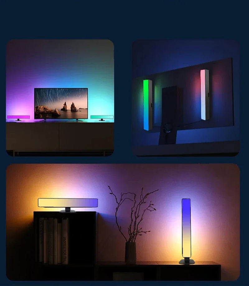 Smart RGB Esports Light Wifi Tuya Music Rhythm Sound Pickup Car Atmosphere Light Festival Gaming Room Desktop Decor Lamp