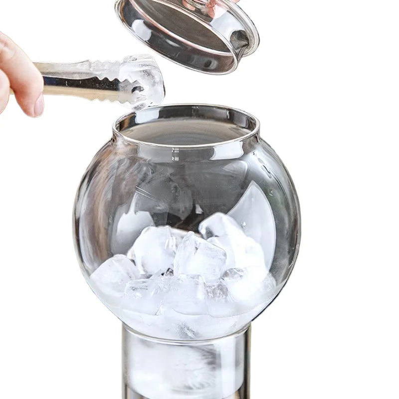 600ml Ice Dripper Coffee Maker Adjustable Water Flow Borosilicate Glass Cold Brew Tower Slow Drip Technology Portable