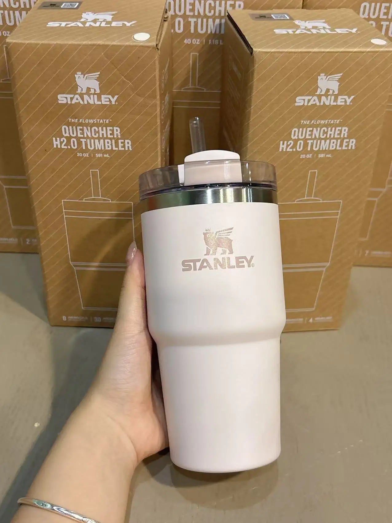 STANLEY ADVENTURE H2.0 20oz Scene Thermal Tumbler Wide Mouth Easy Clean Insulated Water Bottle Lightweight For Mountaineering
