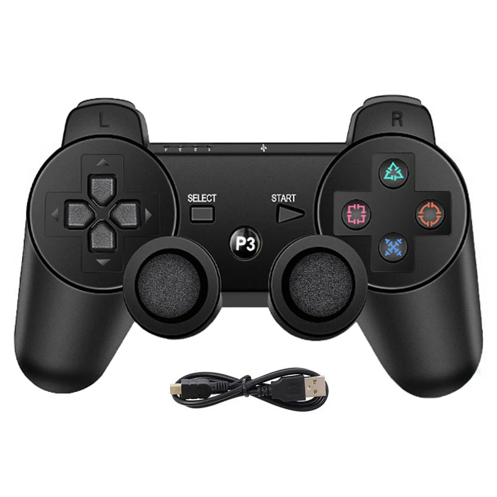 Game Controller For Playstation 3 PS3 Consoles PC/Android TVs /Game Boxe,W/Upcraded Joysticks 6-aix Gryo Dual Vibration Gamepads